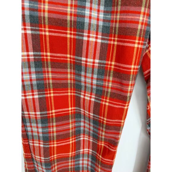 Toad&Co Pajama Pant Women Large Flannel Plaid ComfyCore Loungewear Orange & Gray - Picture 2 of 9